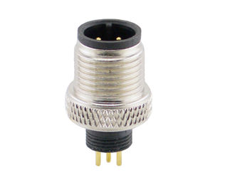 Ip67 Fix Screw Female Sensor Konektor Kabel M12 Soket 3pin Dengan Solder Cup